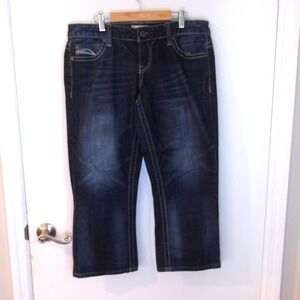 Maurices Denim Capri Jeans Dark Wash Women's Size‎ 9/10,(34x24) #5186